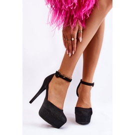 PA1 Crne jassie svjetlucave cipele s platformom crna 1