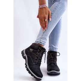 PA1 Ženske trapper čizme s toplim patentnim zatvaračem crne jakne crno 1