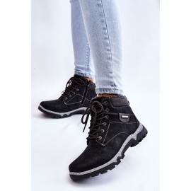 PA1 Ženske trapper čizme s toplim patentnim zatvaračem crne jakne crna 2