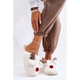 PA1 Ženske papuče s krznom i sob krem ​​Sopya ekru 1