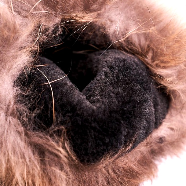 Ženske snježne čizme izolirane od krznene kože crne antilop crno 4