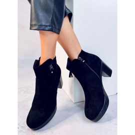 Crne 8B882 Crne čizme s visokim potpeticama crno 1