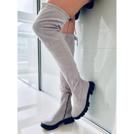 BM Ženske visoke čizme Adlon Grey siva 2