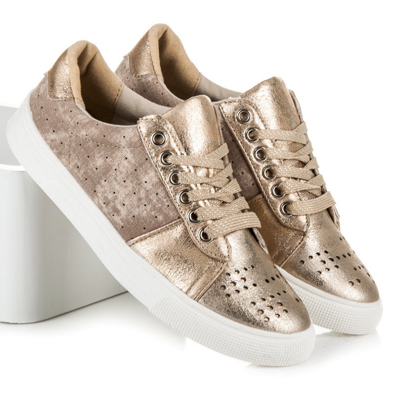 KYLIE tenisice na vezanje žuta boja 1