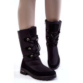 Visoke tople čizme za snijeg Progress PROGJ-20-07 crne crno 5