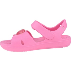 Crocs klasična sandala na križ K 206245-669 crno ružičasta 1