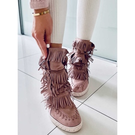 BM Peggy Pink tenisice s resama od brušene kože ružičasta 2