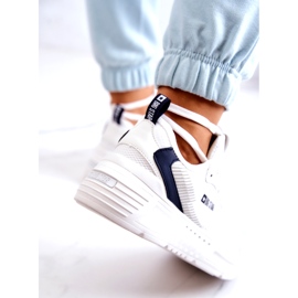 Modne tenisice Sportske cipele Big Star JJ274596 Bijela tamnoplava 2