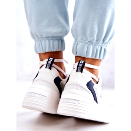 Modne tenisice Sportske cipele Big Star JJ274596 Bijela tamnoplava 3