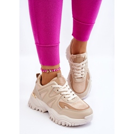 PG1 Klasične sportske cipele na bež Bowie platformi 2