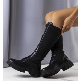 BM Crne Montisove čizme na vezanje crna 1