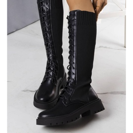 BM Crne čizme na vezanje iz Monrena crna 2