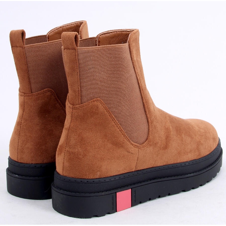 Chelsea čizme na visokom potplatu deve NS139P Camel smeđa 2