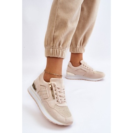 PG1 Ženske sportske cipele s ukrasnim patentnim zatvaračem Krem Adrea višebojan 2