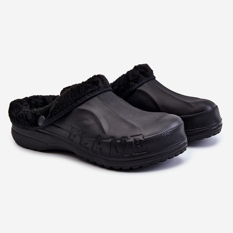 PM2 Muške tople Crocs tobogani Black Calmo crno 2