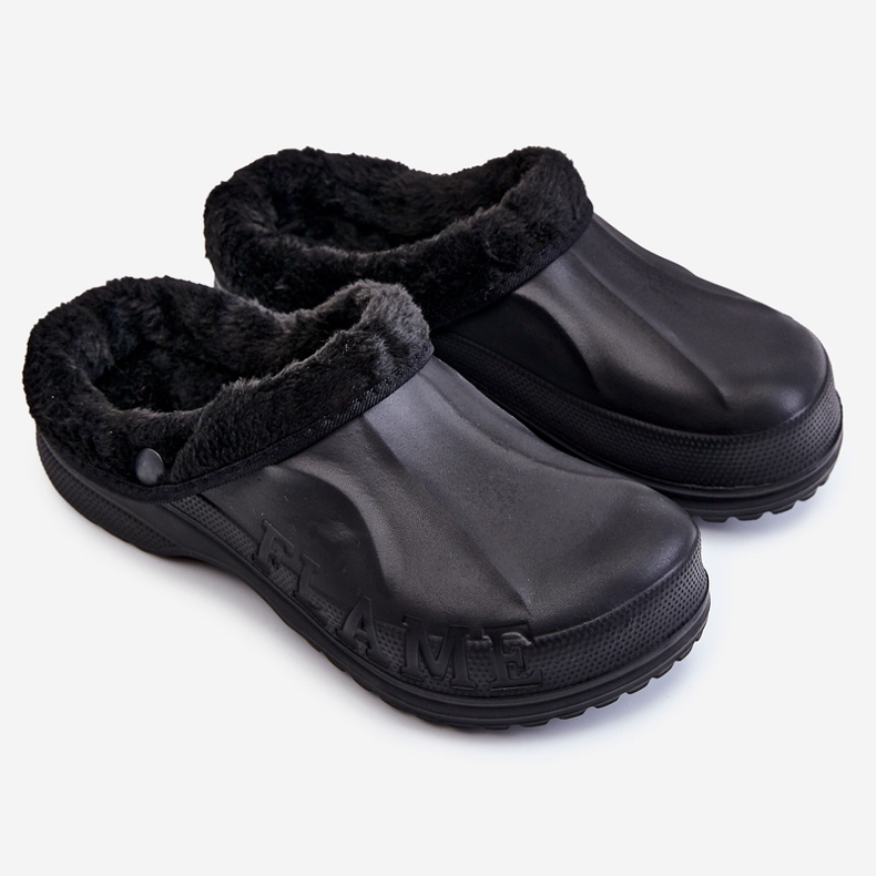 PM2 Muške tople Crocs tobogani Black Calmo crno 1
