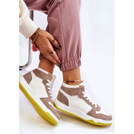 BM Visoke ženske sportske cipele Tenisice Bijelo-bež Rumor bijela 1