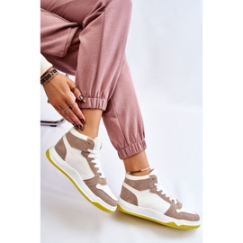 BM Visoke ženske sportske cipele Tenisice Bijelo-bež Rumor bijela 2