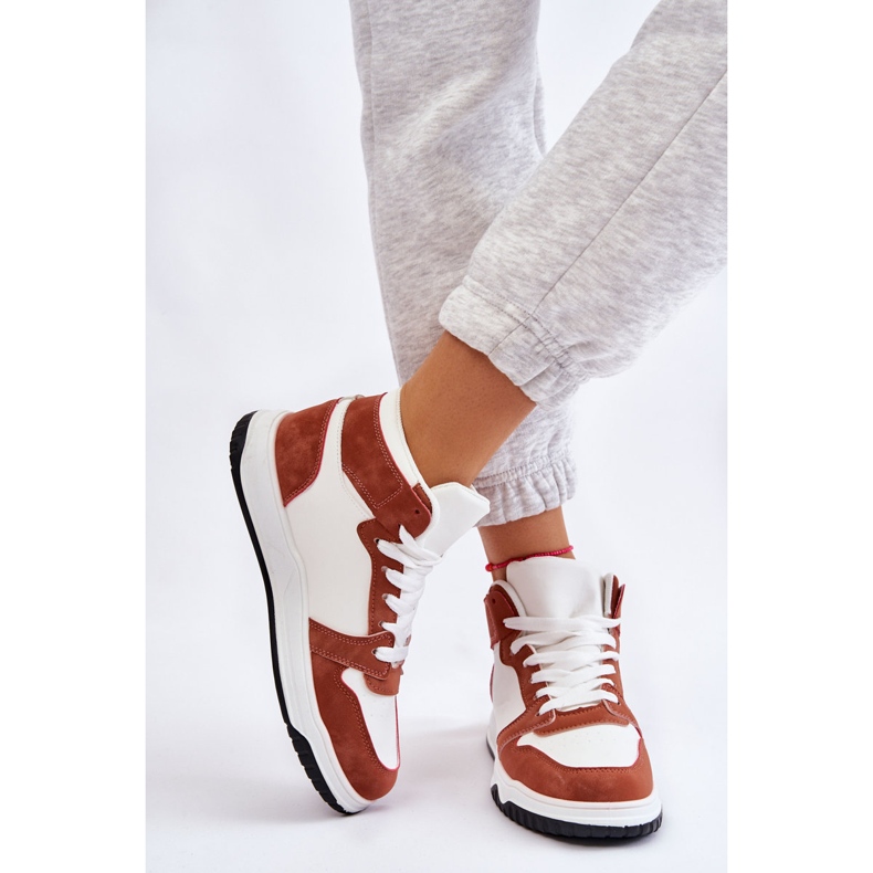 BM Visoke ženske sportske cipele Tenisice White Camel Rumor bijela smeđa 2