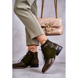 Ženske kožne čizme Maciejka 5743A-09 Zelene zelena 1