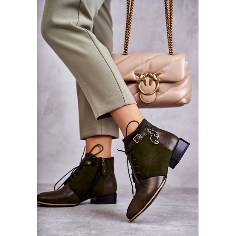 Ženske kožne čizme Maciejka 5743A-09 Zelene zelena 1