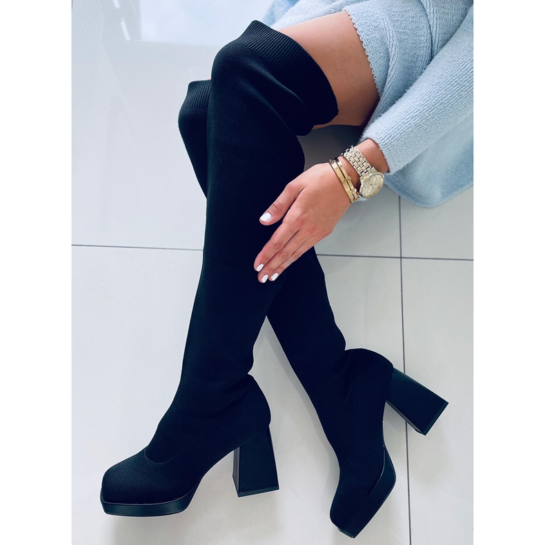 PA1 Čizme s visokom petom od Hilary Black crna 1