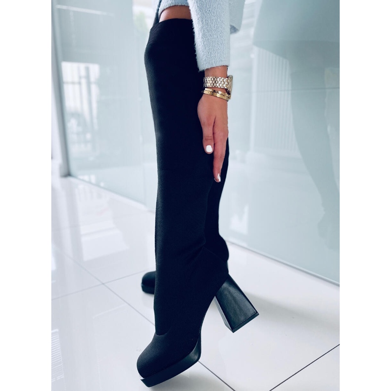 PA1 Čizme s visokom petom od Hilary Black crna 2