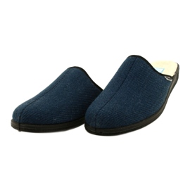 Befado muške papuče izolirane ovčjim krznom pu 000M325, tamnoplave plava 3