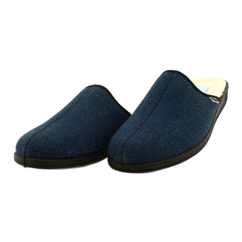 Befado muške papuče izolirane ovčjim krznom pu 000M325, tamnoplave plava 3