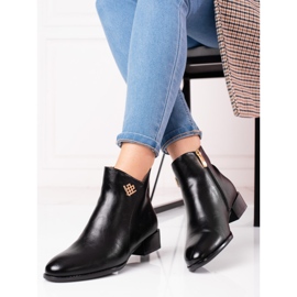 W. Potocki Potocki ženske čizme s ravnom petom crno 1