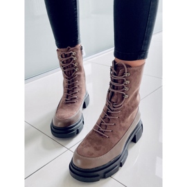 BM Kinney kaki čizme na vezanje smeđa 1