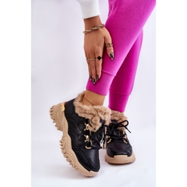 PM1 Ženske izolirane sportske cipele na vezanje crne bež boje Kerberos crno 1