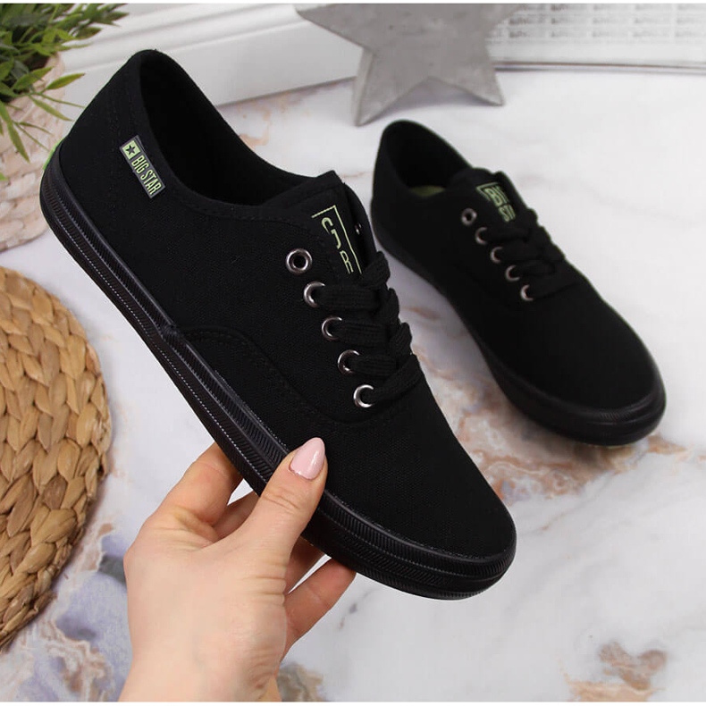 Tekstilne tenisice sve crne Big Star JJ274261 crna 1