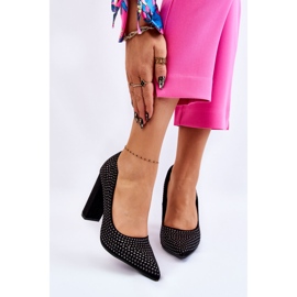 Cipele od brušene kože s ukrasnim nitnama crne boje crna 1