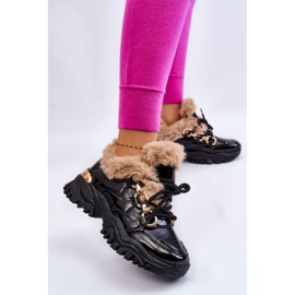 PM1 Ženske izolirane sportske cipele na vezanje, crne Kerberos bež crna 2