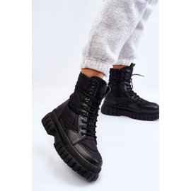 PA1 Ženske čizme s toplim vezicama crne Ariadne crna 2