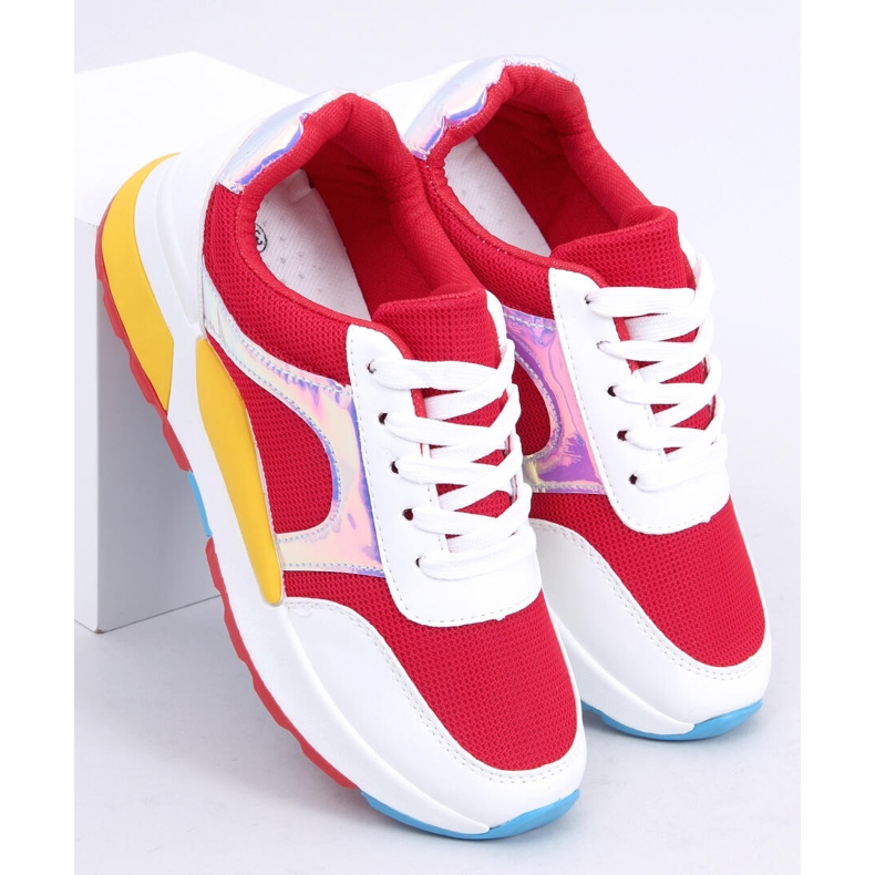 Ženske sportske cipele raznobojne 19017 Crvena raznobojna 1