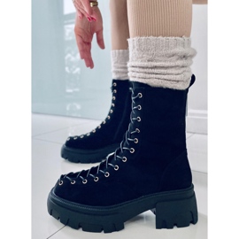 BM Wayne crne ženske čizme na vezanje crno 1