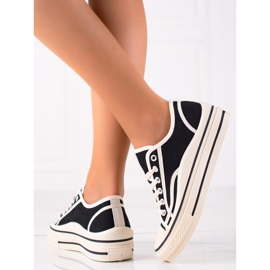 SHELOVET Tenisice na platformi crna 1