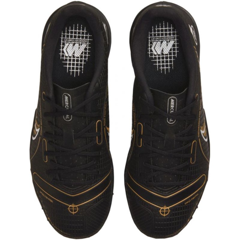 Nike Mercurial Vapor 14 Academy Tf Jr DJ2863 007 tenisice za nogomet crno crno 1