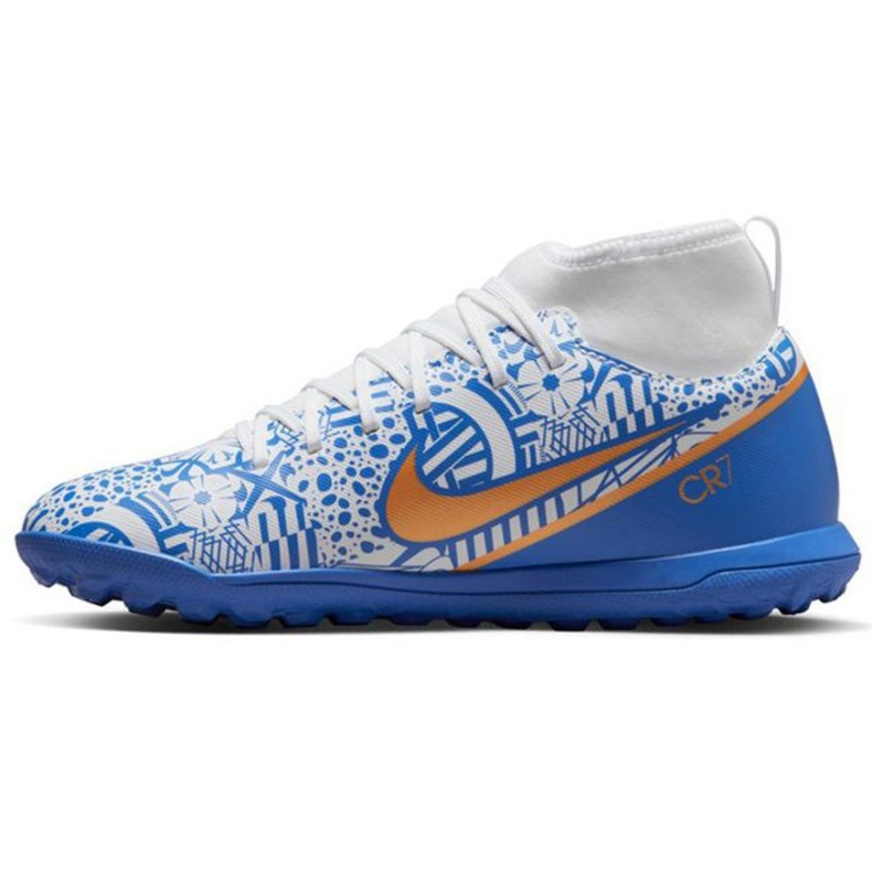 Nike Zoom Mercurial Superfly 9 CR7 Tf Jr DQ5330 182 tenisice za nogomet višebojan plava 1