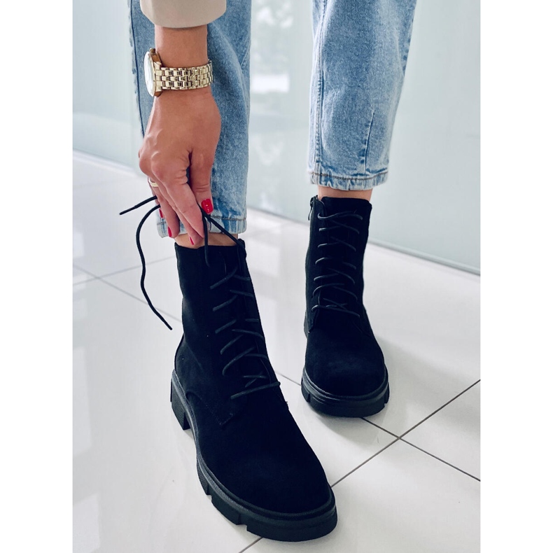 PA1 Zoe Black radnice na vezice crno 2