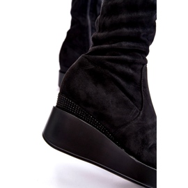 BM Ženske visoke čizme na tanku crnu Elori crna 3