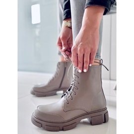 BM Čizme na vezanje Coley Olive zelena 1