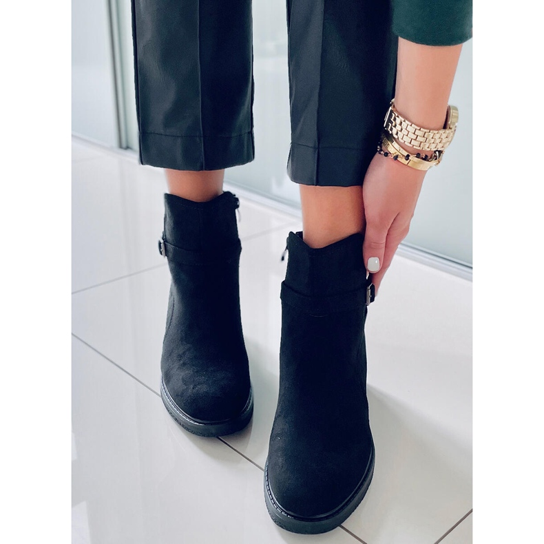 BM Aretha crne čizme sa širokom petom crna 2