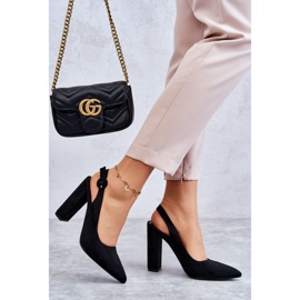 PA1 Cipele na visoku petu crne Alanze crna 2