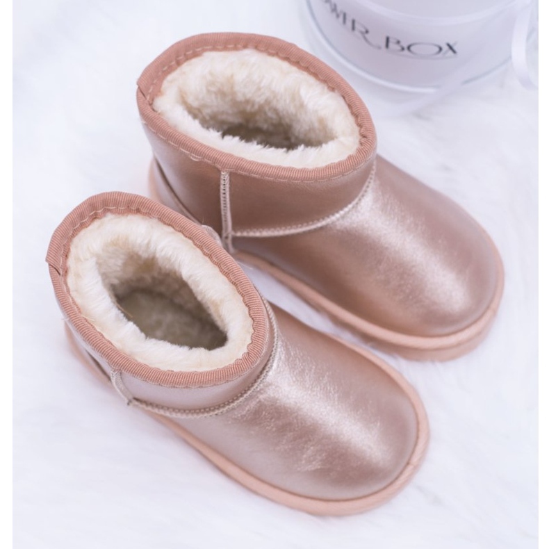 FRROCK Tople dječje čizme za pjenušac Scooby ružičasta zlatni 3