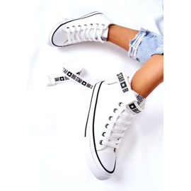 Visoko izolirane tenisice Big Star GG274027 Bijele bijela 2