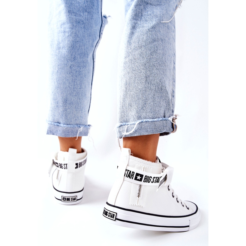 Visoko izolirane tenisice Big Star GG274027 Bijele bijela 5