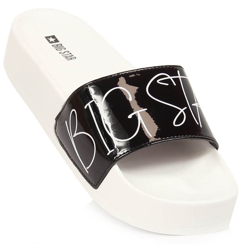 Ženske crne lakirane papuče na Big Star platformi JJ274A276 crno 1